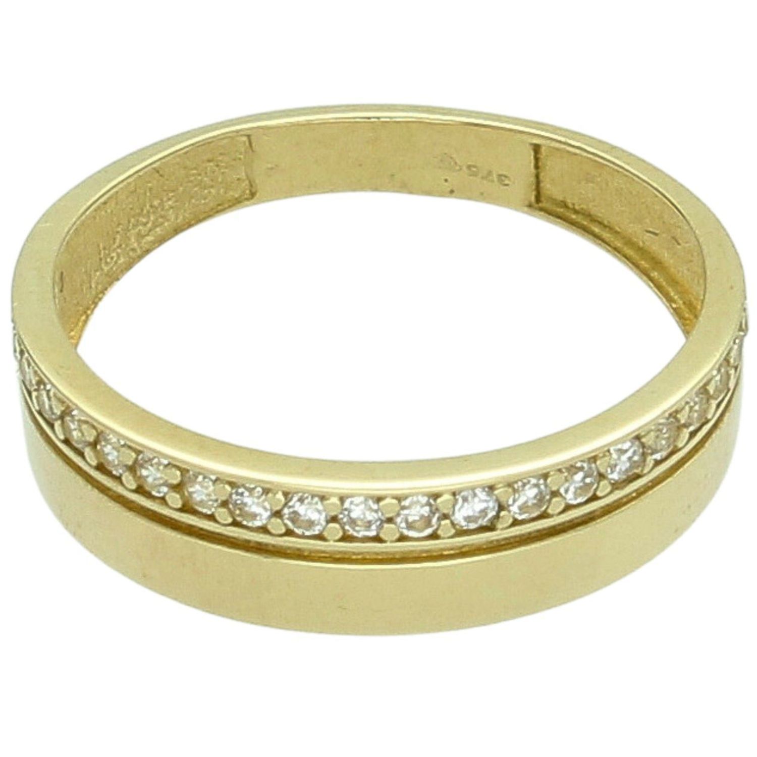 Złoty Pierścionek Damski 375 – Wysadzany Cyrkoniami, Rozmiar 13.jpg